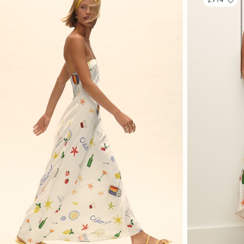 For Love and Lemons Carla Strapless Maxi Dress